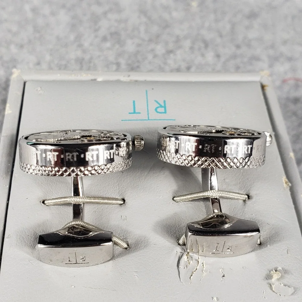 Tateossian London Mechanical Cufflinks Sterling Silver‎ Watch Movement Steampunk